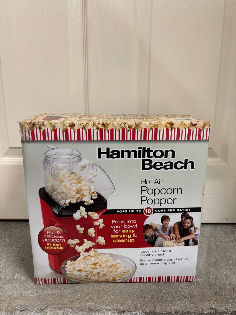 Hamilton Beach Red and Black Hot Air Popcorn Popper